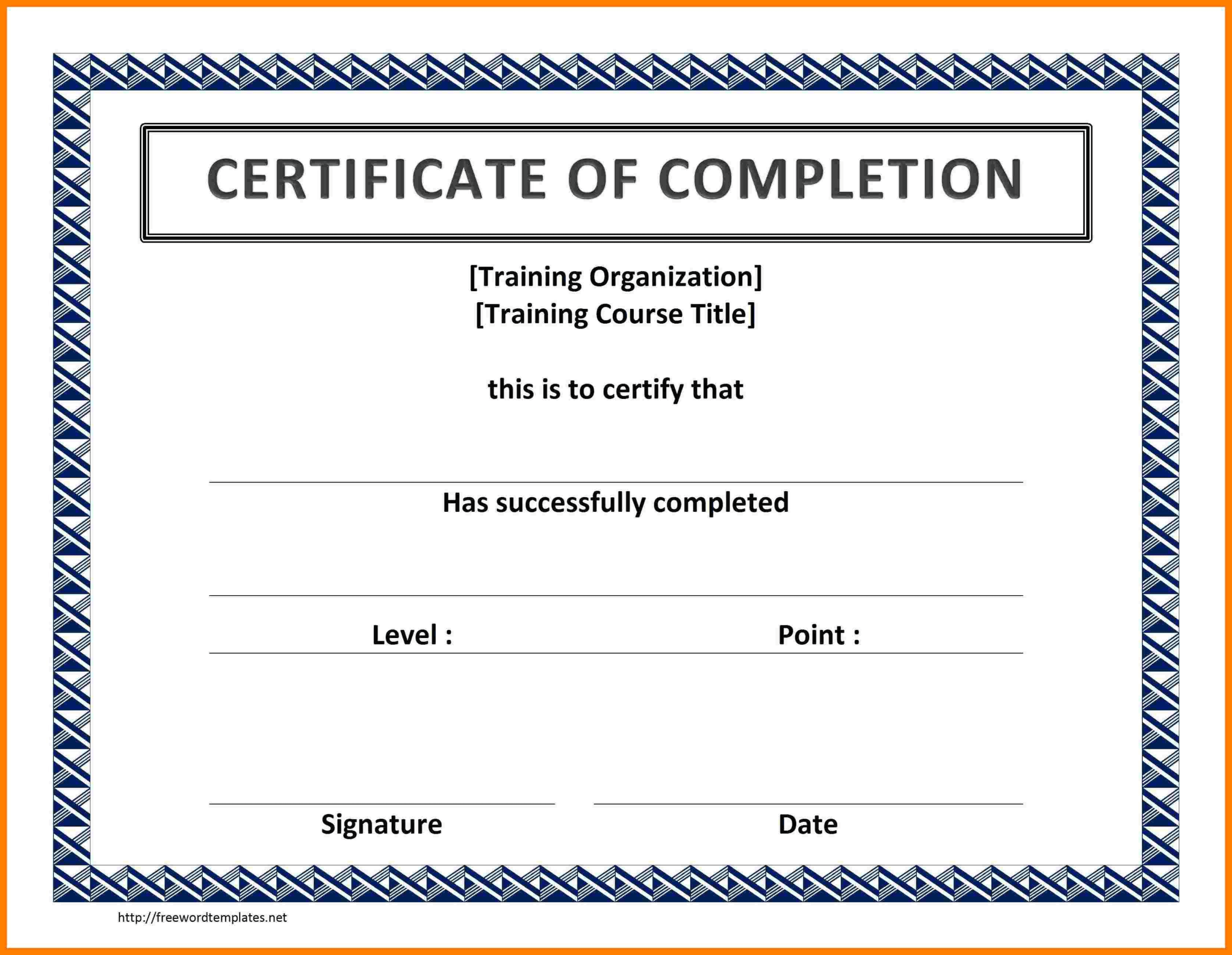 5+ Format Training Certificate | 952 Limos For Training Certificate Template Word Format