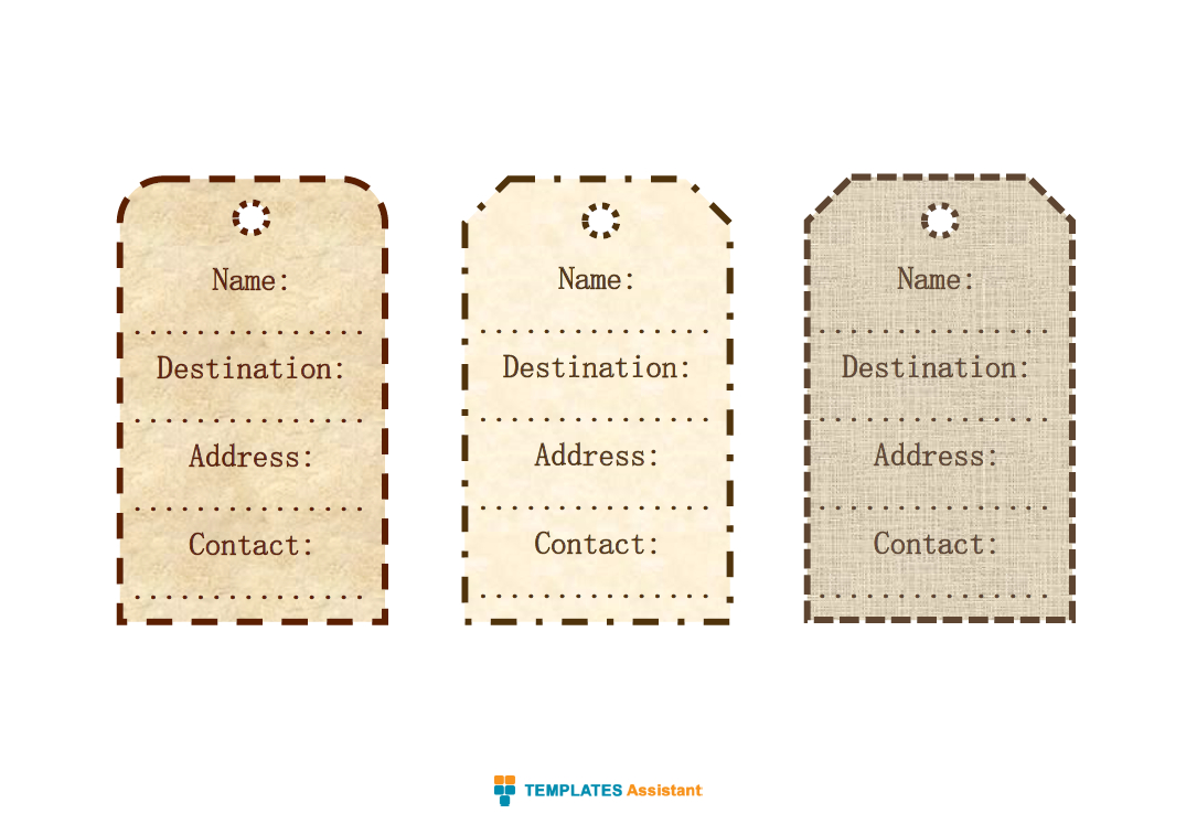 5 Luggage Tag Templates | Templates Assistant In Luggage Tag Template Word