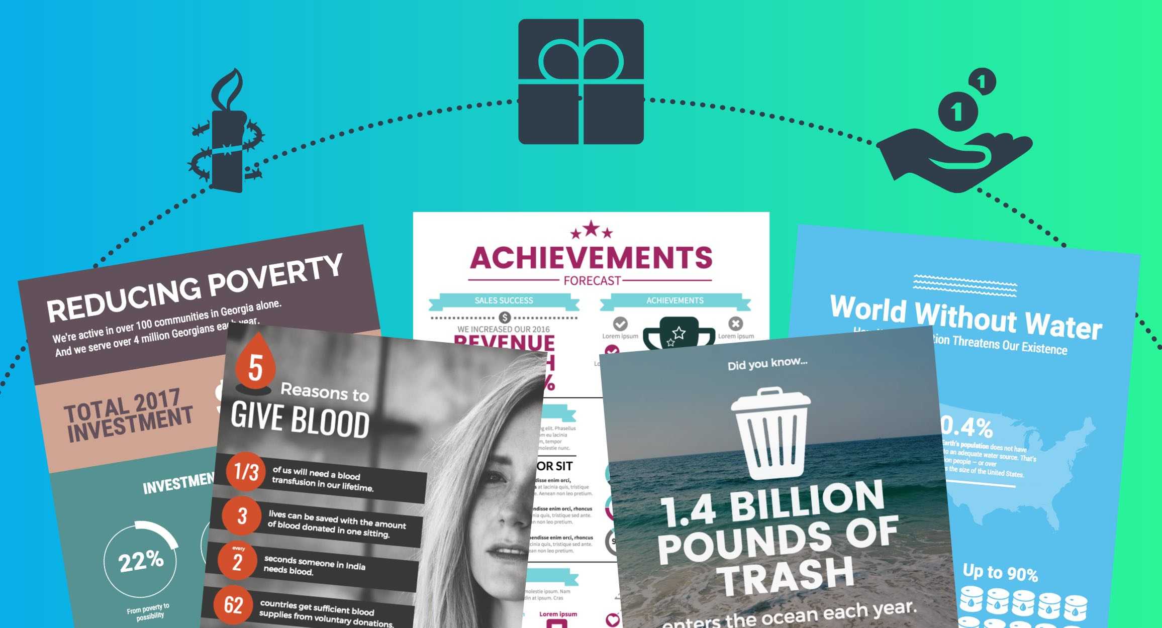 5 Must Have Nonprofit Infographic Templates To Supercharge For Non Profit Annual Report Template