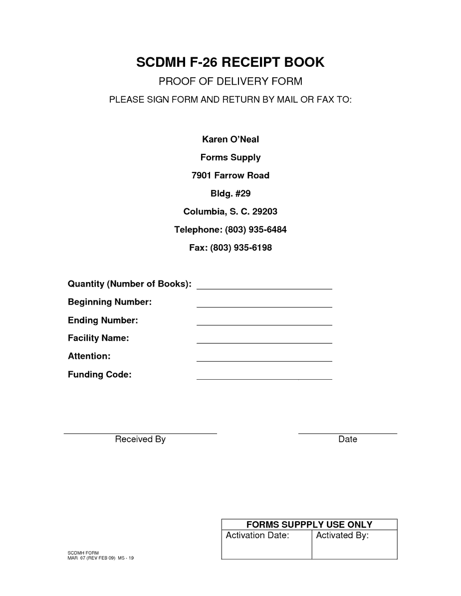 5 Proof Of Delivery Templates | Free Sample Templates Regarding Proof Of Delivery Template Word