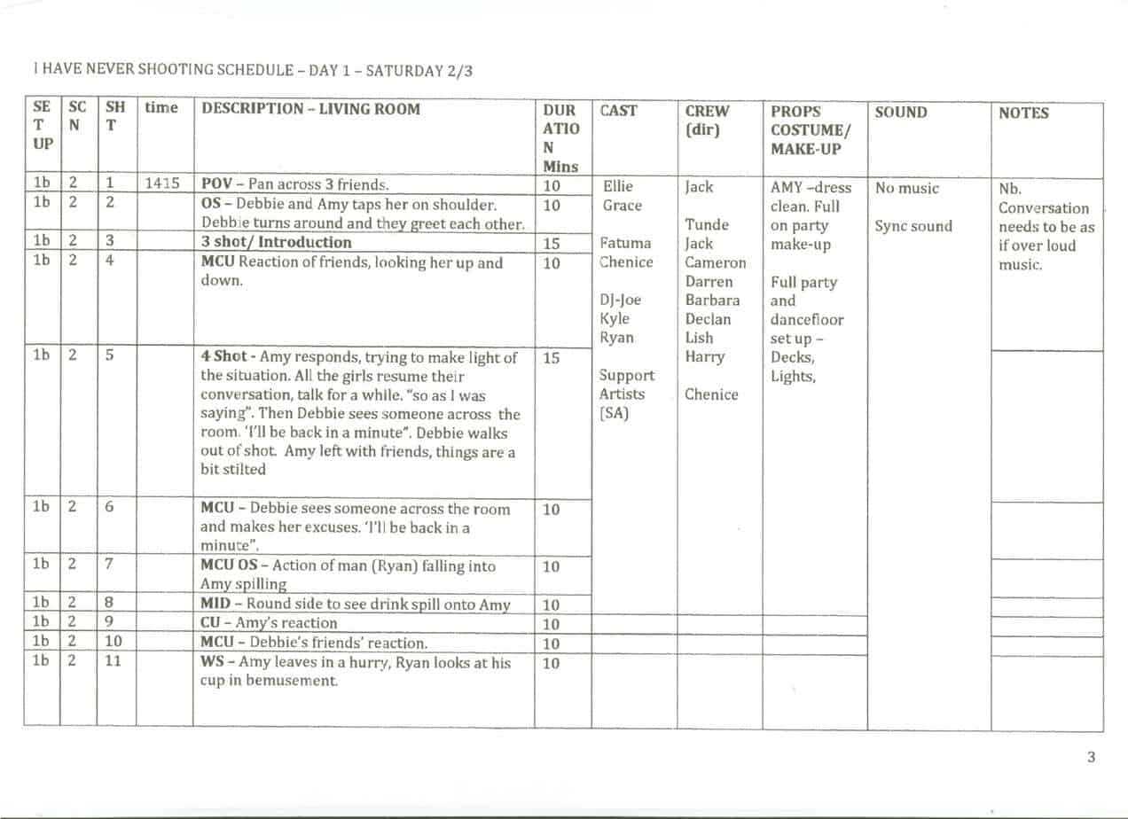 5+ Shooting Schedule Templates – Word Excel Templates With Shooting Script Template Word