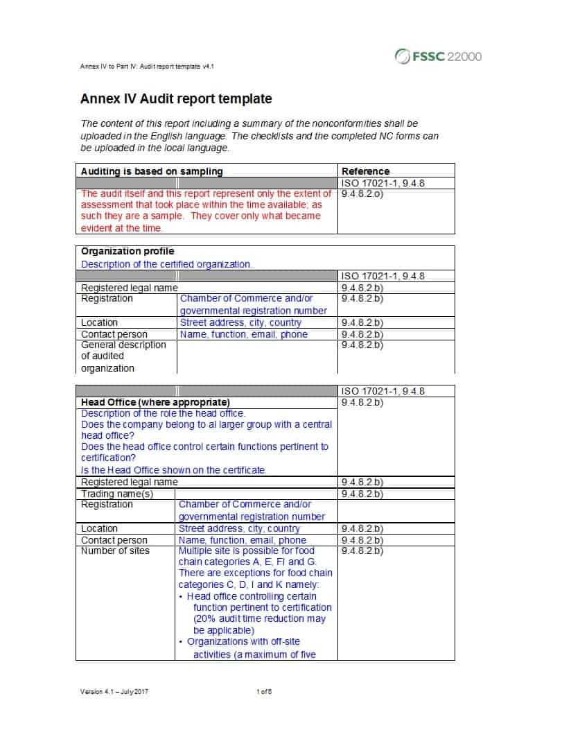 50 Free Audit Report Templates (Internal Audit Reports) ᐅ In It Audit Report Template Word