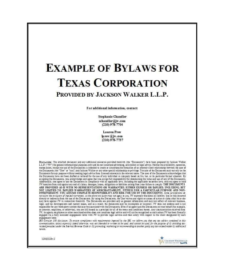 50 Simple Corporate Bylaws Templates & Samples ᐅ Template Lab Throughout Corporate Bylaws Template Word