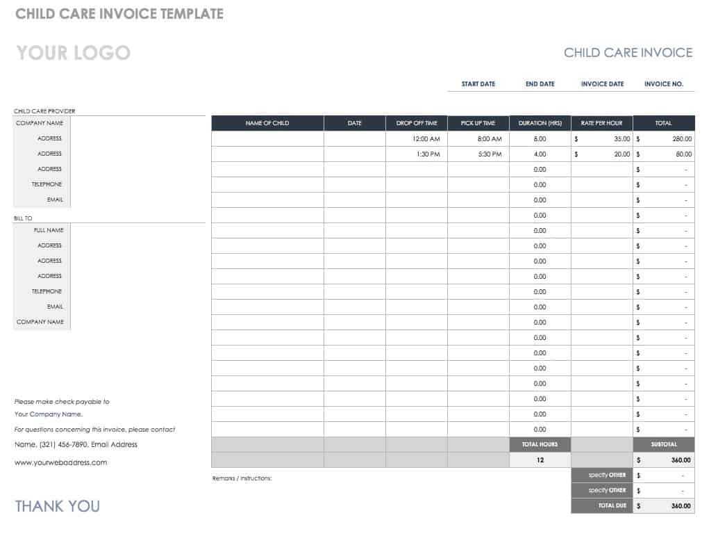 55 Free Invoice Templates | Smartsheet Throughout Blank Scheme Of Work Template