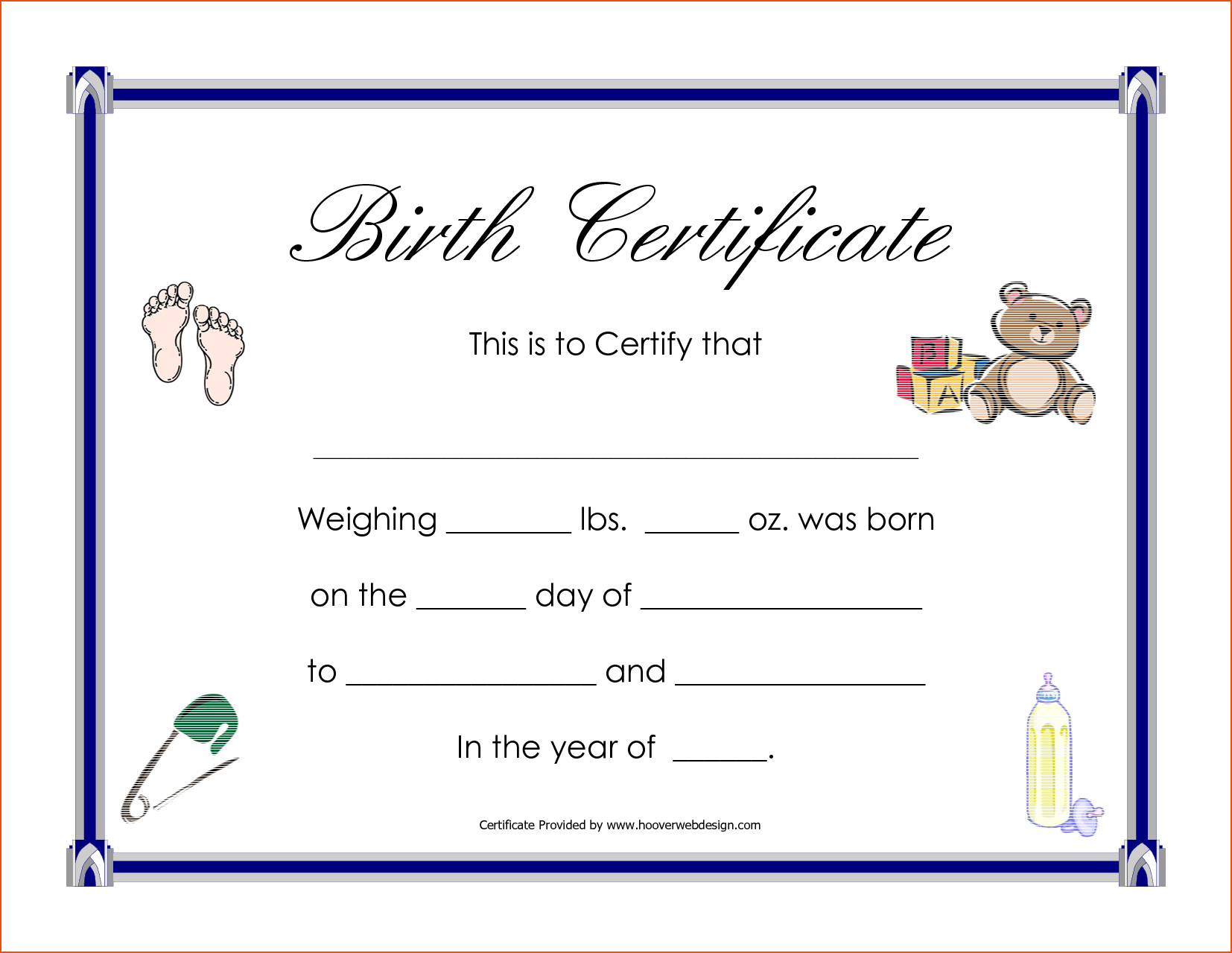 6+ Birth Certificate Templates – Bookletemplate Pertaining To Birth Certificate Template For Microsoft Word