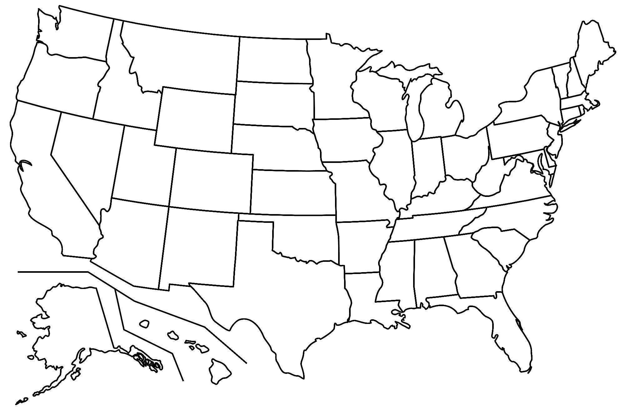 641 Us Map Free Clipart – 4 For Blank Template Of The United States