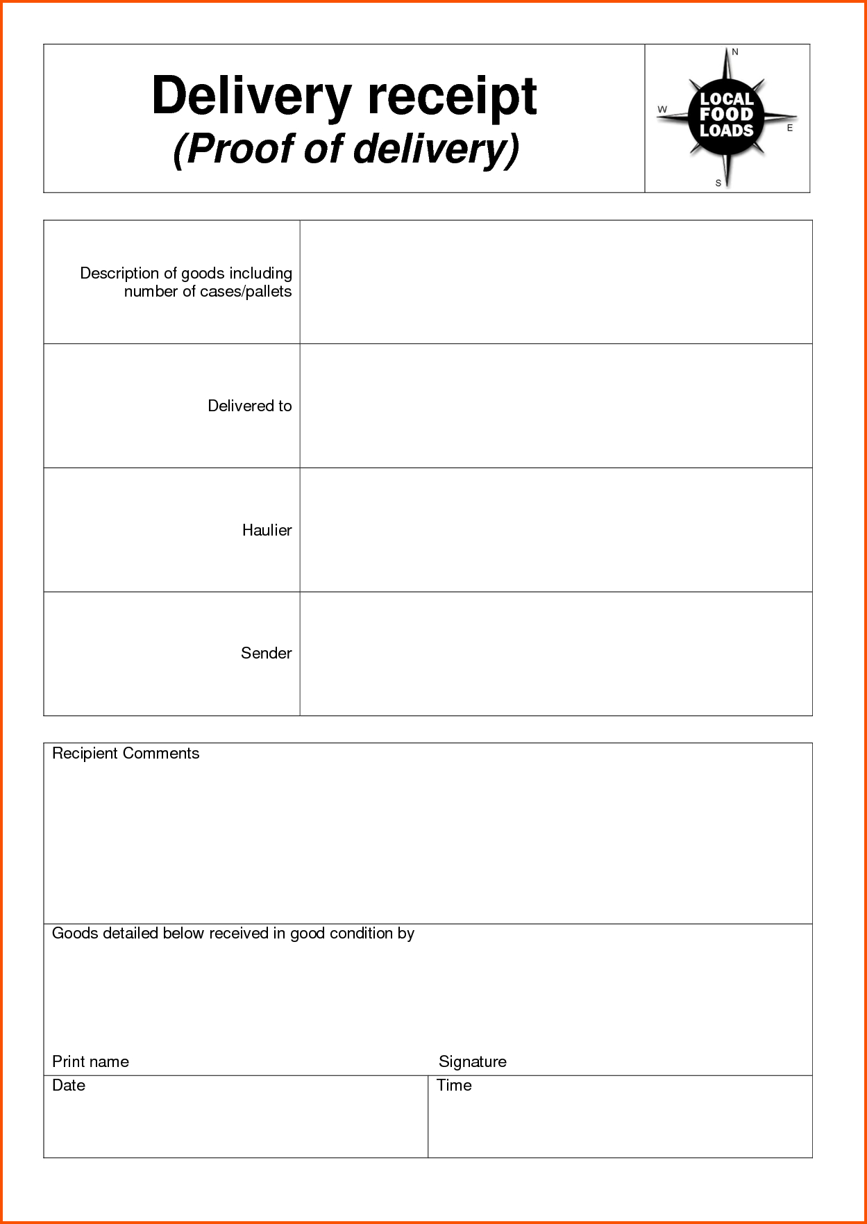 7+ Delivery Receipt Template | Survey Template Words Pertaining To Proof Of Delivery Template Word