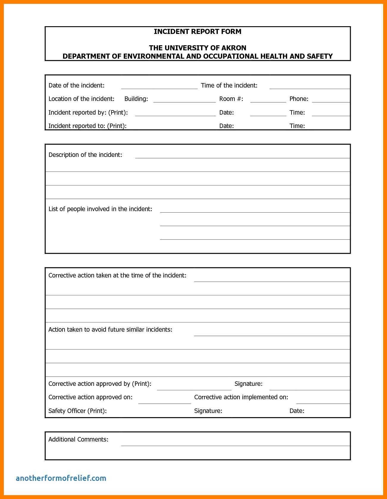 7+ Free Incident Report Form | 952 Limos Intended For Medication Incident Report Form Template