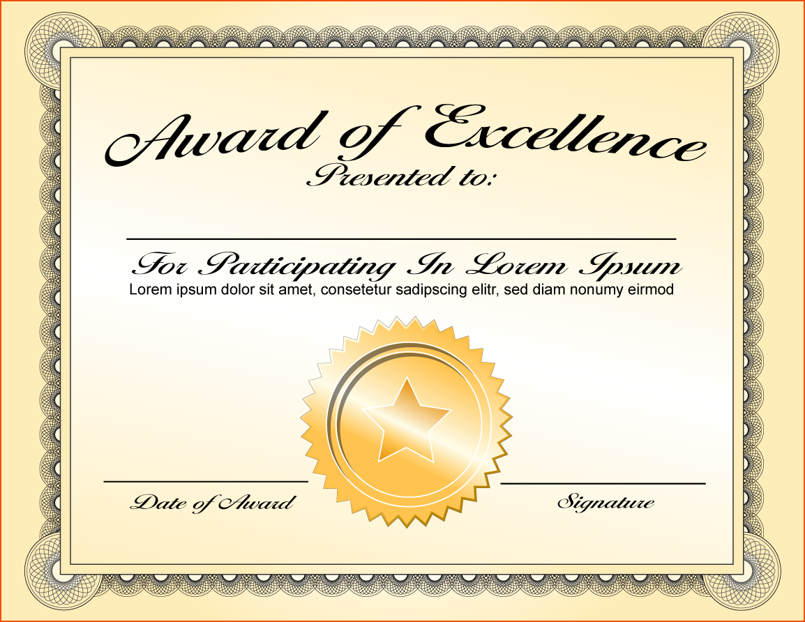 8+ Awards Certificate Template – Bookletemplate With Regard To Professional Certificate Templates For Word