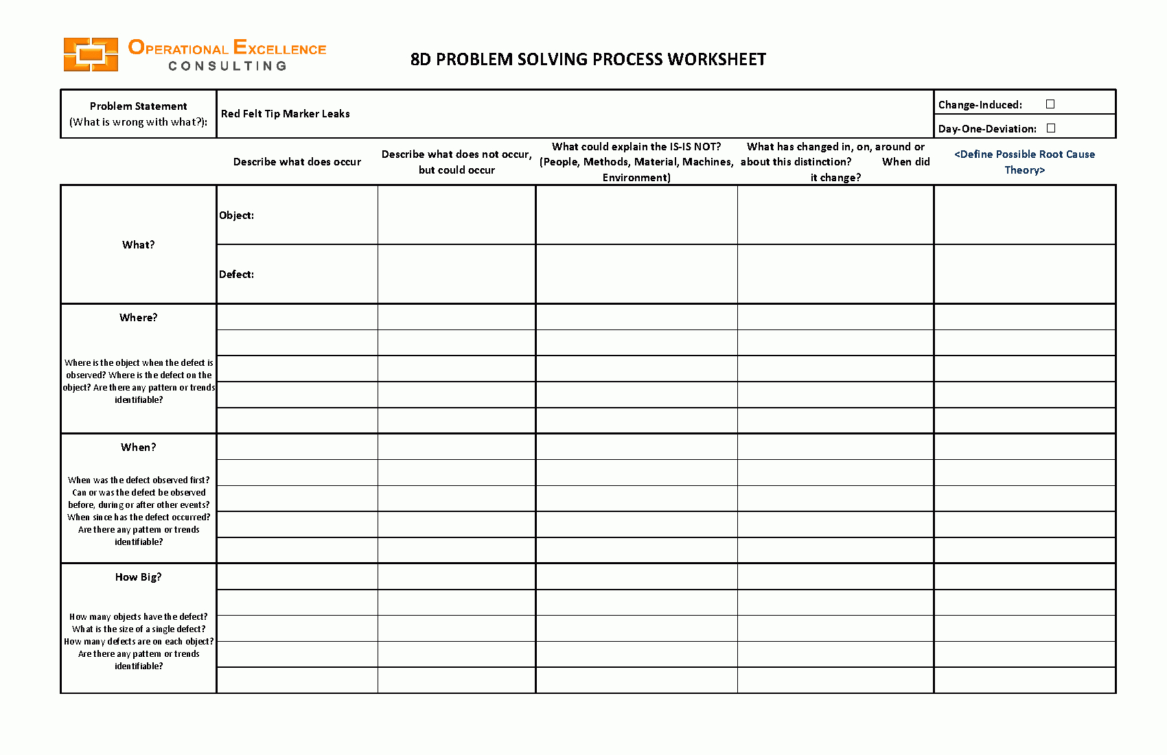 8D Problem Solving Process Excel Templates (Excel Pertaining To 8D Report Format Template