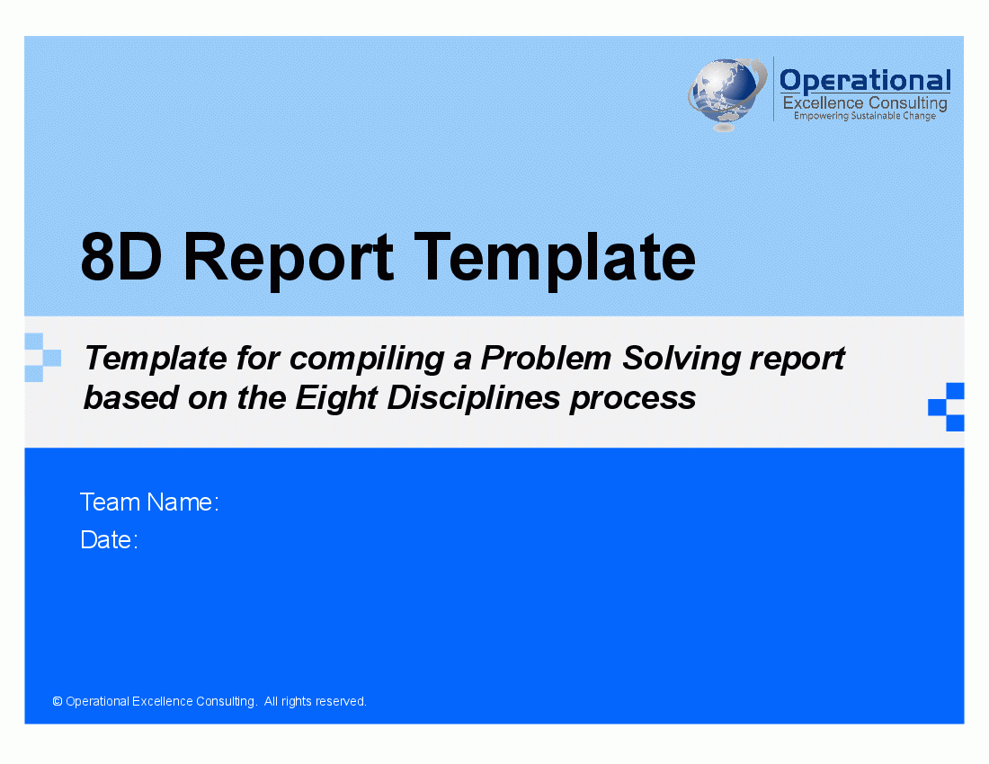 8D Report Template (Powerpoint) With Regard To 8D Report Format Template