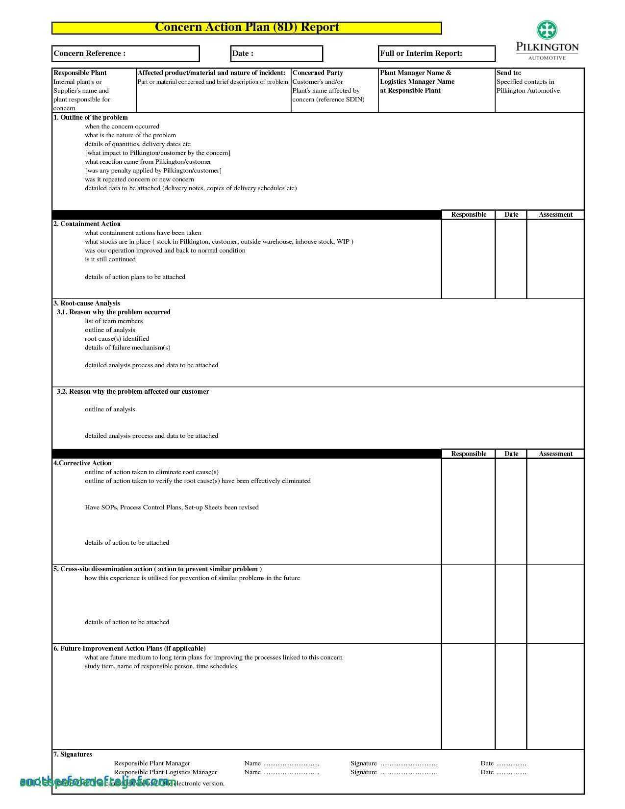 988F 8D Report Template | Wiring Library With Regard To 8D Report Template Xls