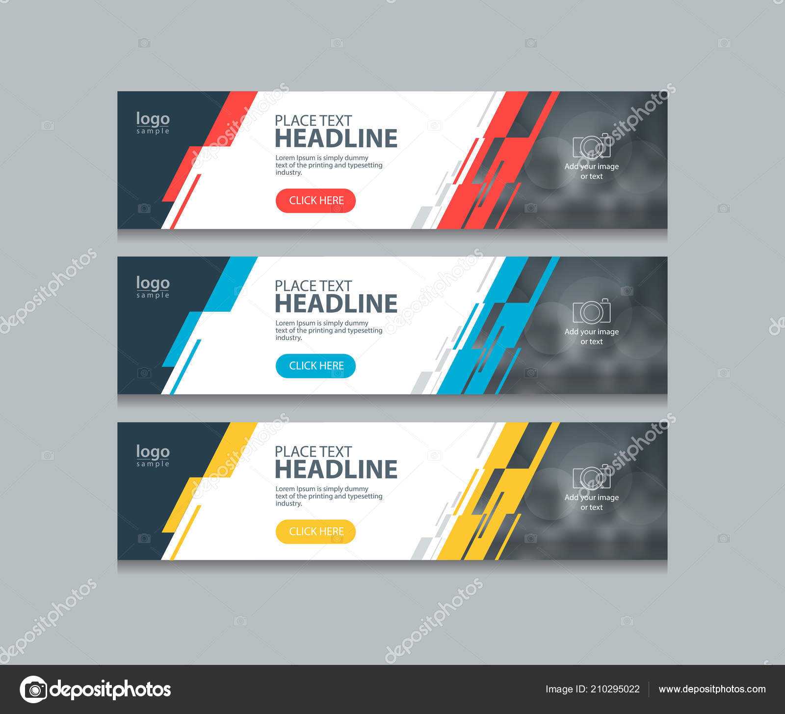 Abstract Horizontal Web Banner Design Template Backgrounds In Website Banner Design Templates