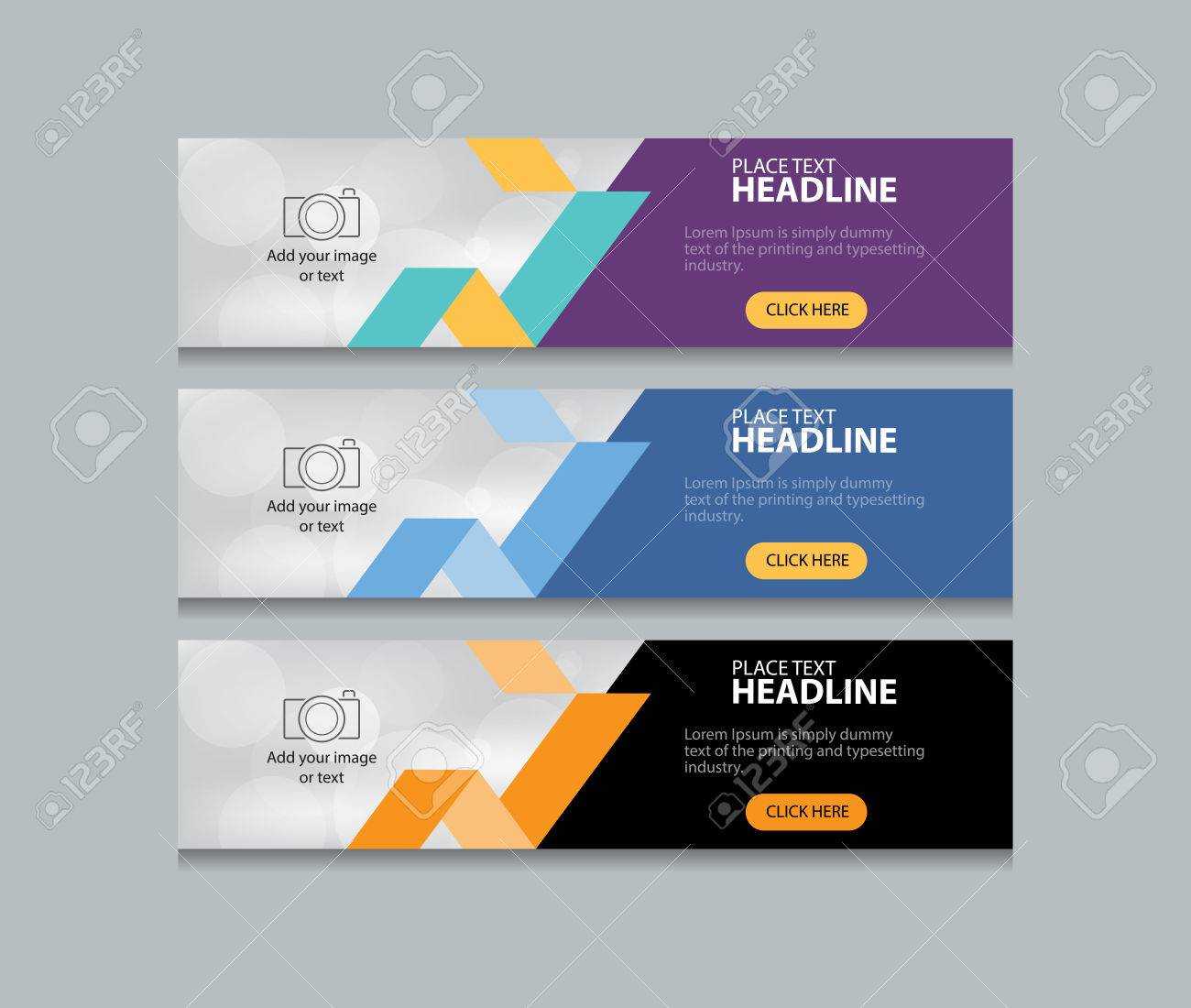 Abstract Web Banner Design Template Background Inside Website Banner Design Templates