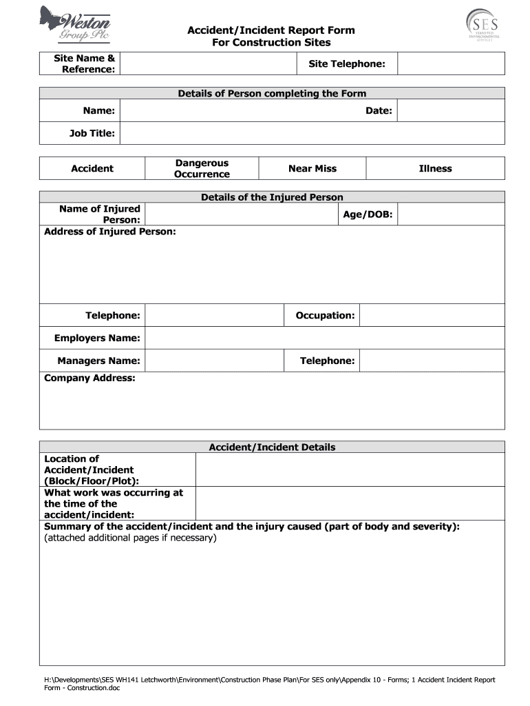 Accident Incident Report – Raptor.redmini.co Throughout Generic Incident Report Template