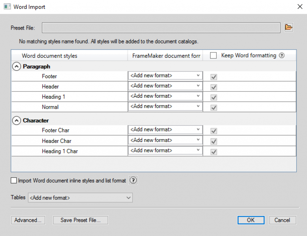 Adobe Framemaker: Smoother Import Of Word Files With Style Inside Information Mapping Word Template