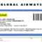 Airline E Ticket Stock Illustration. Illustration Of For Plane Ticket Template Word