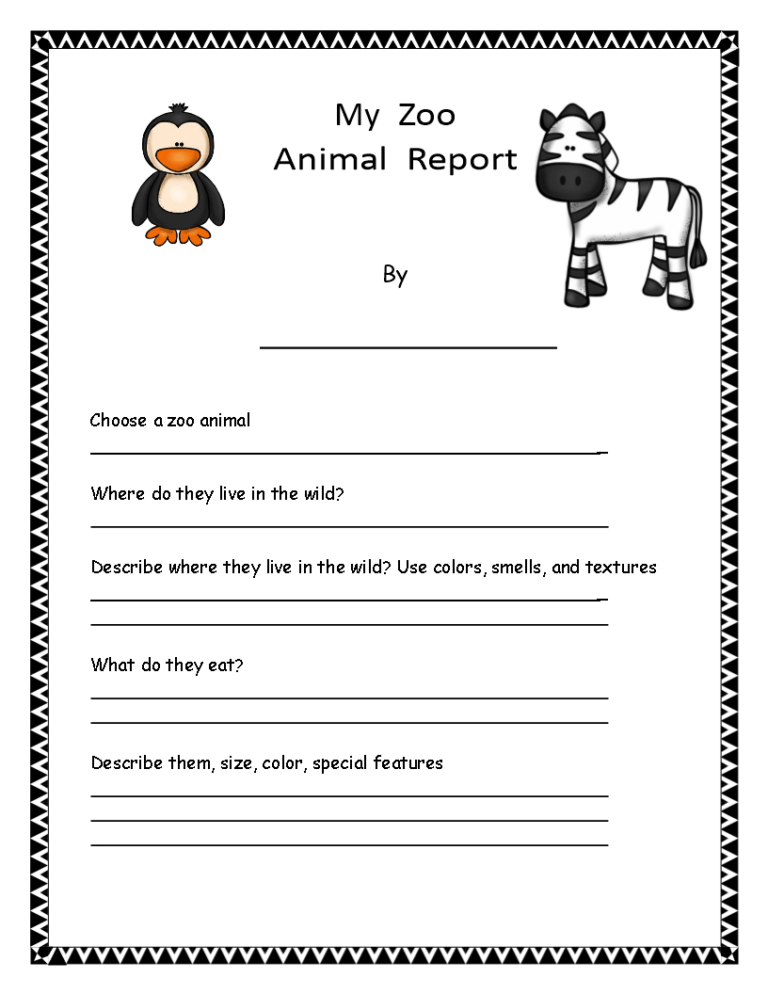 Animal Report Template