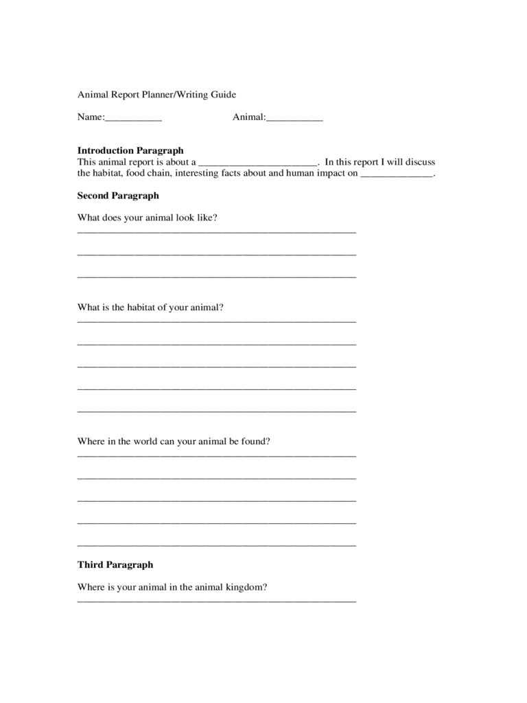 Animal Report Template – 5 Free Templates In Pdf, Word For Animal Report Template