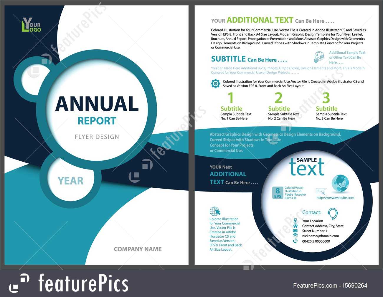 Annual Report Template Illustration Regarding Illustrator Report Templates