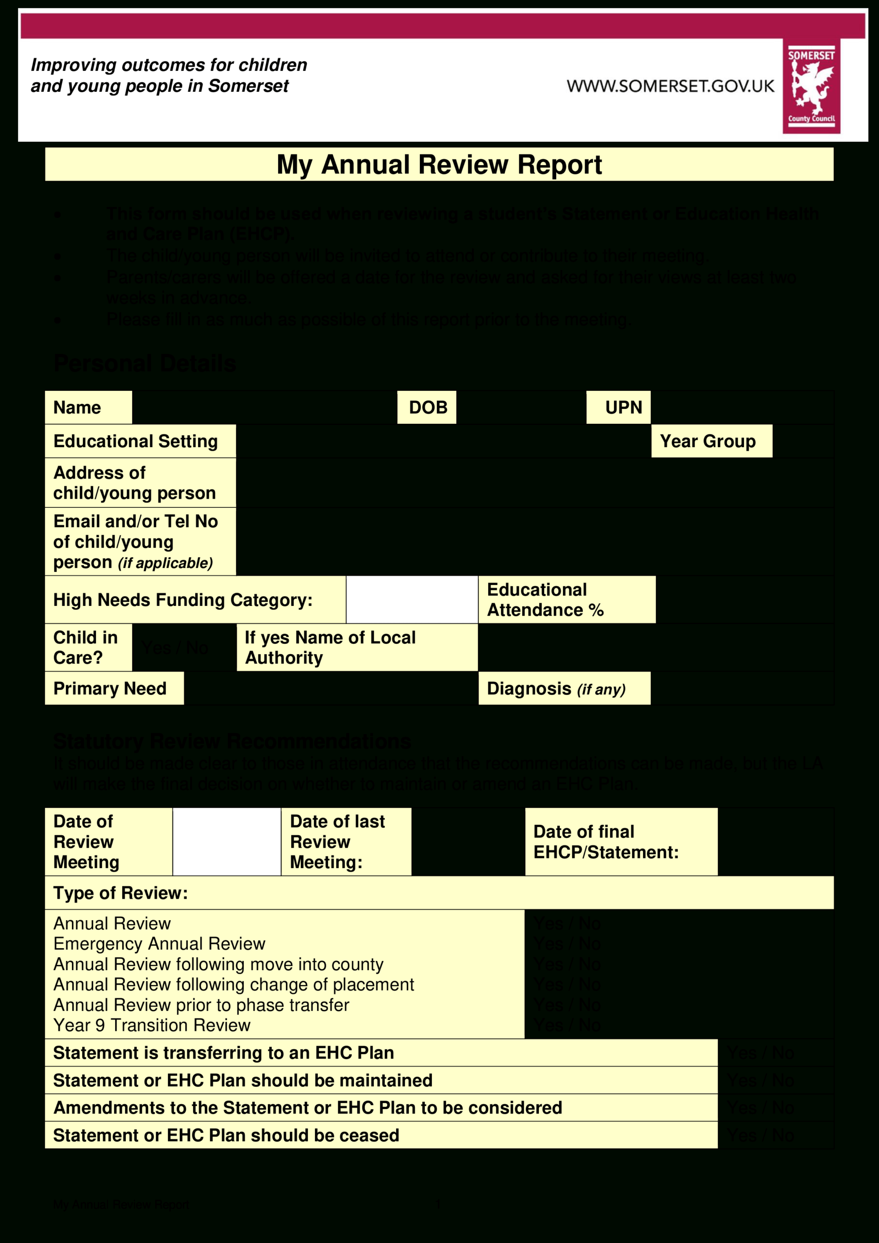 Annual Review | Templates At Allbusinesstemplates In Annual Review Report Template