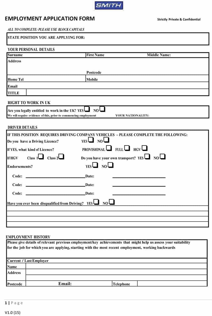 Applicant Form Template – Raptor.redmini.co Throughout Employment Application Template Microsoft Word
