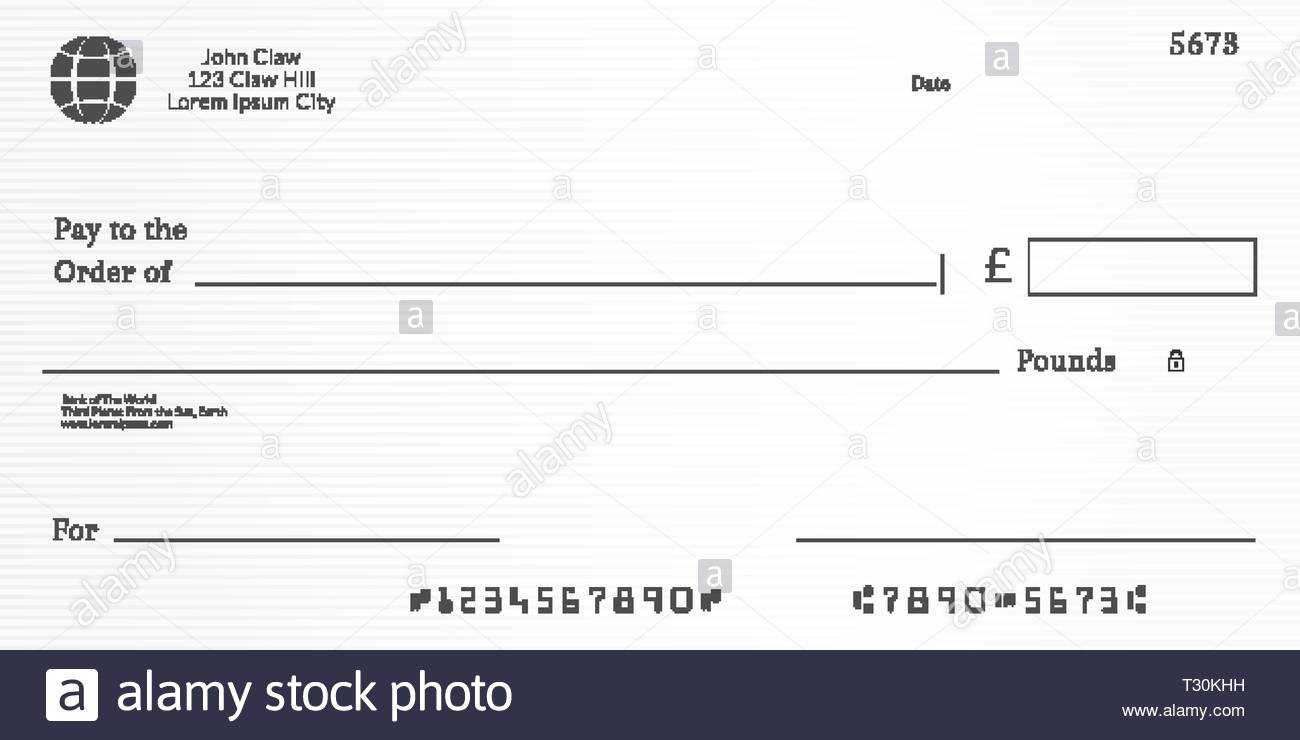 Bank Cheque Black And White Stock Photos & Images – Alamy In Blank Cheque Template Uk