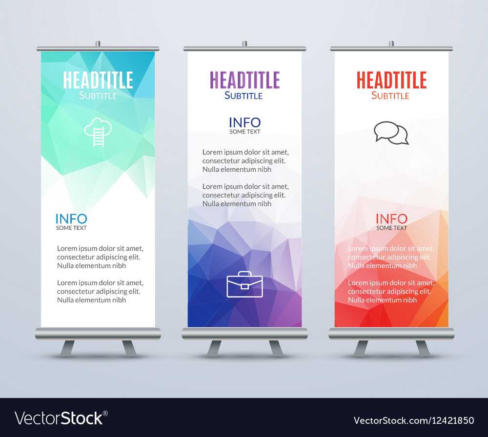 Banner Stand Design Template With Abstract With Banner Stand Design Templates