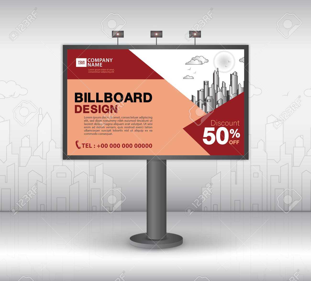 Billboard Banner Template Vector Design, Advertisement, Realistic.. Pertaining To Outdoor Banner Template