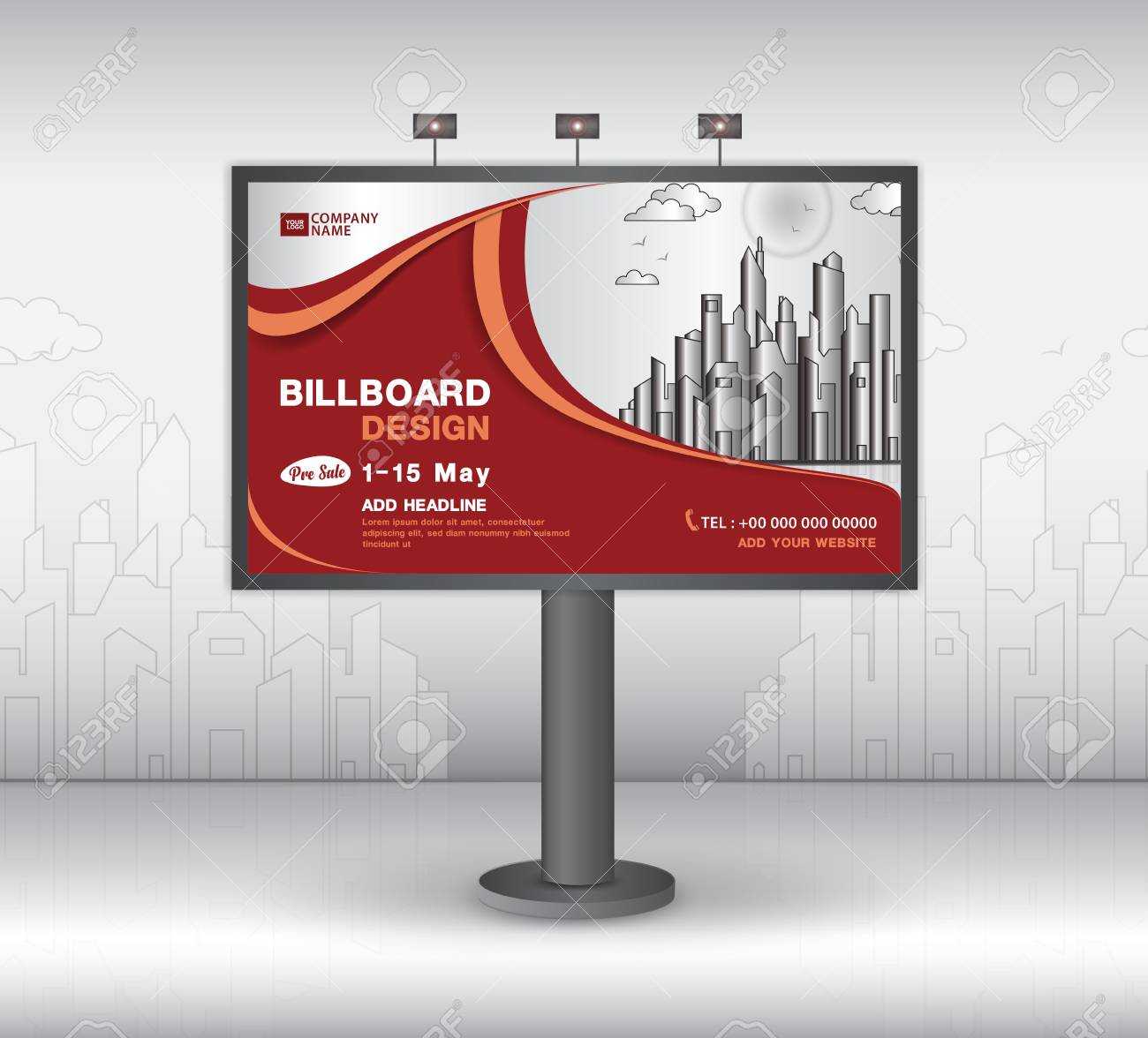 Billboard Banner Template Vector Design, Advertisement, Realistic.. With Regard To Outdoor Banner Design Templates