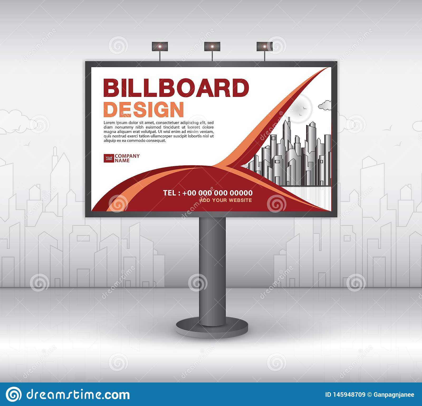 Billboard Banner Template Vector Design, Advertisement Throughout Outdoor Banner Template
