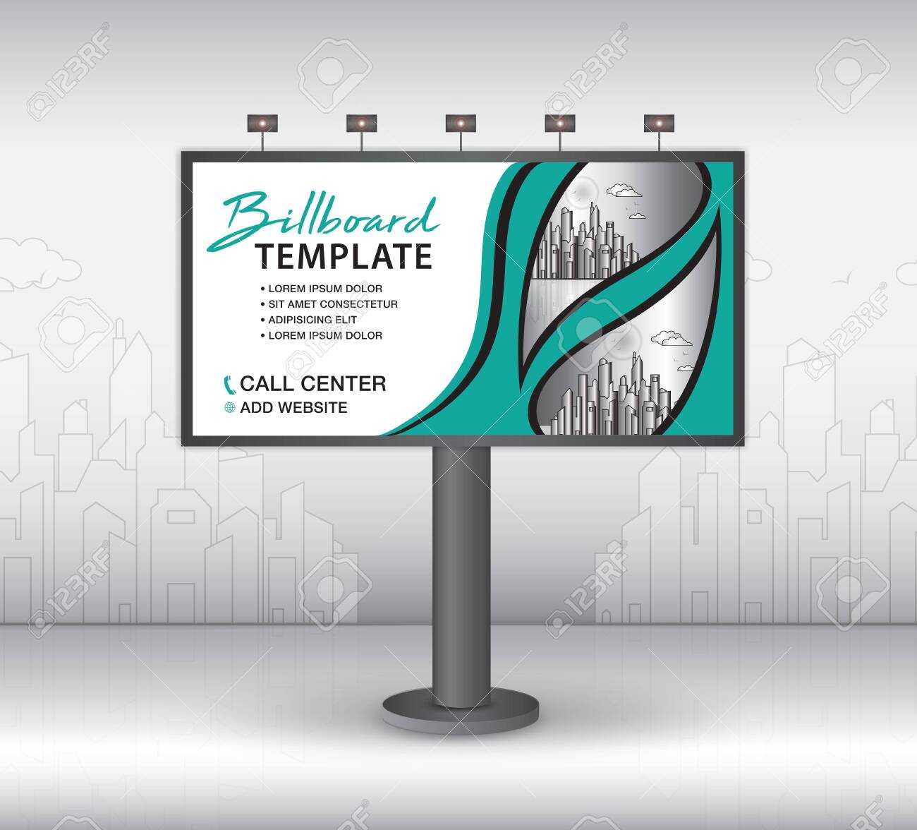 Billboard Design Vector, Banner Template, Advertisement, Realistic.. With Regard To Outdoor Banner Template