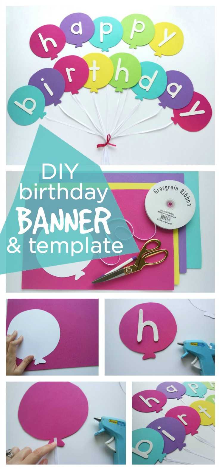 Birthday Banner Template Butterfly Party Photoshop Free In Diy Party Banner Template