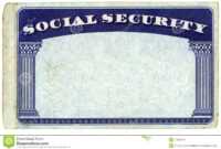 Blank American Social Security Card Stock Photo - Image Of with Blank Social Security Card Template Download