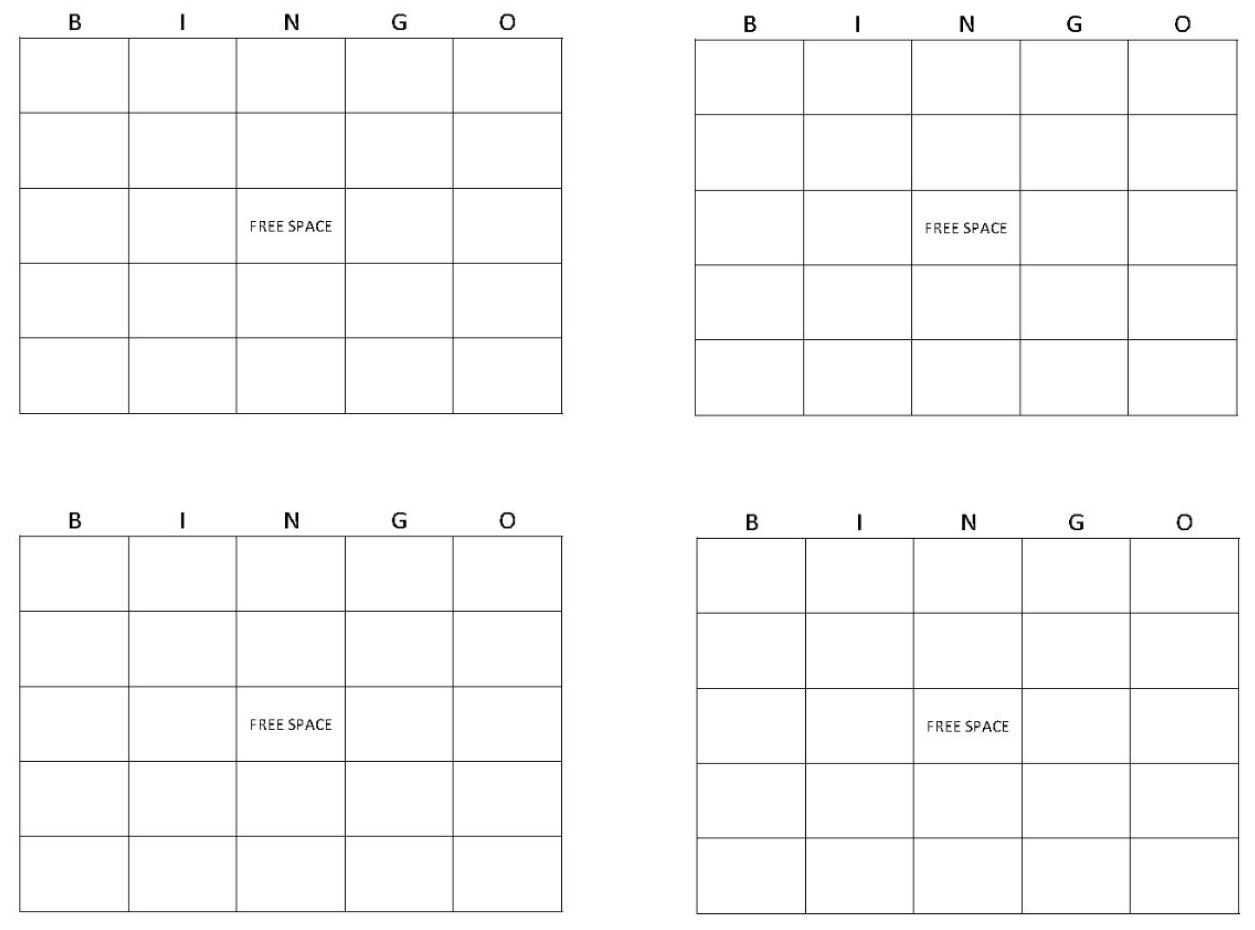 Blank Bingo Cards | Get Blank Bingo Cards Here In Blank Bingo Template Pdf