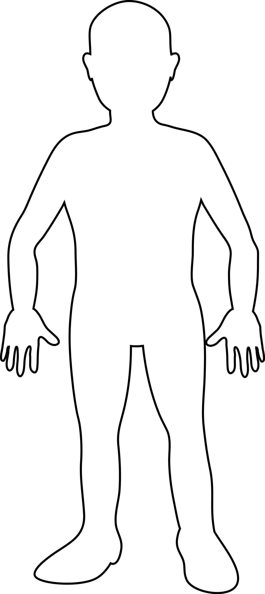 Blank Body Clipart For Blank Body Map Template