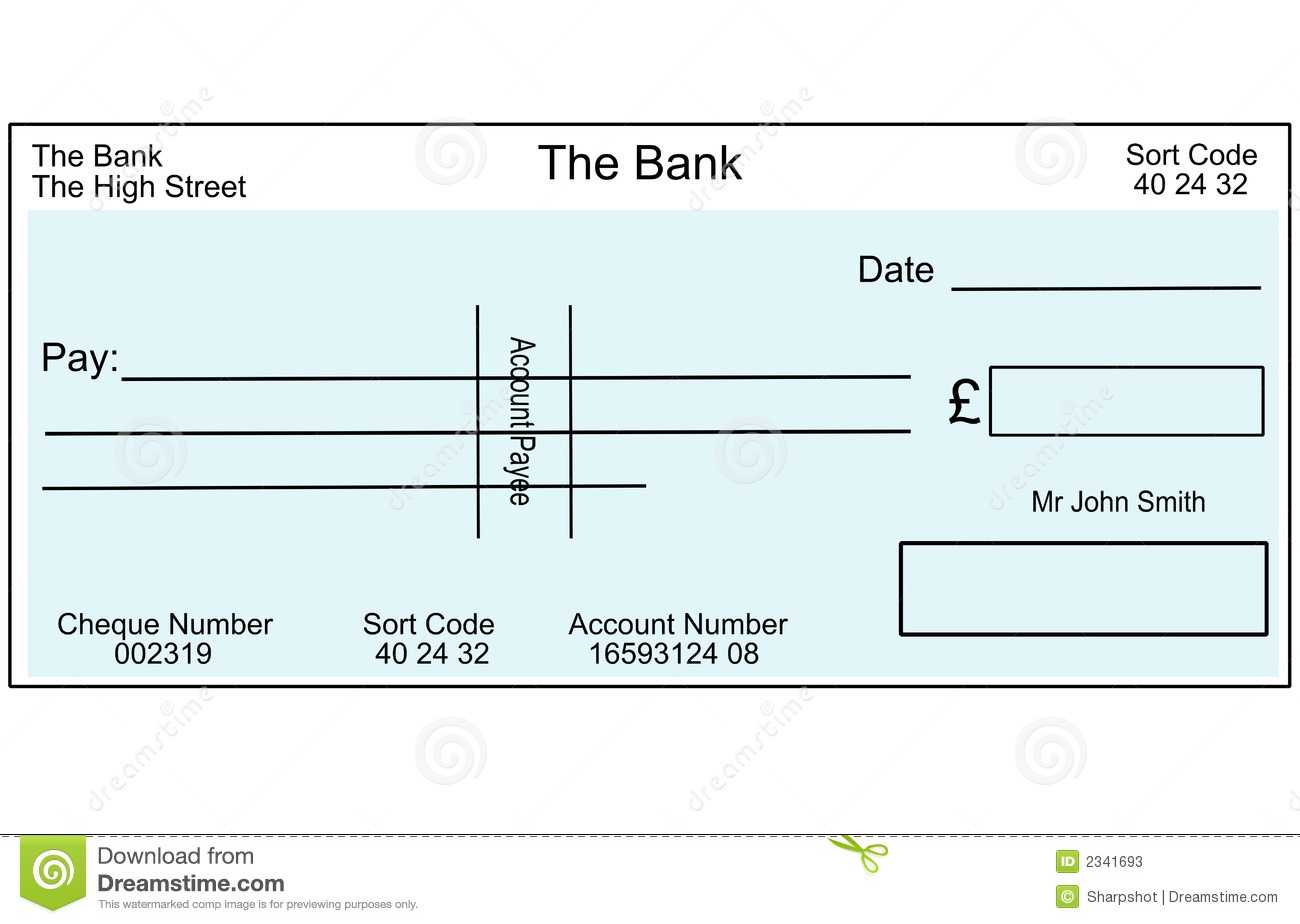 Blank British Cheque Stock Illustration. Illustration Of Intended For Fun Blank Cheque Template