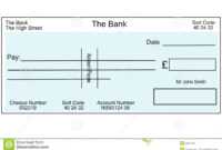 Blank British Cheque Stock Illustration. Illustration Of within Blank Cheque Template Uk