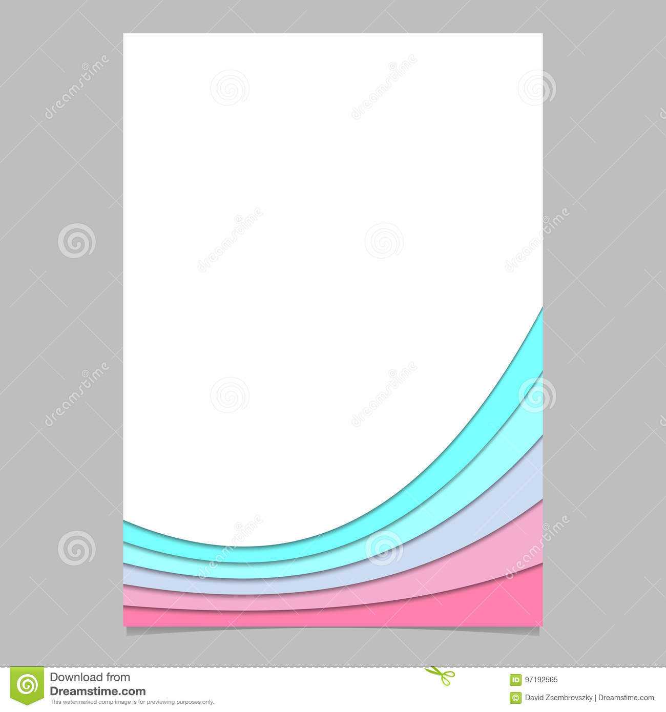 Blank Brochure Template From Colorful Curved Stripes Within Blank Templates For Flyers