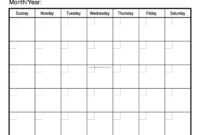 Blank Calandar Template - Horizonconsulting.co regarding Blank One Month Calendar Template