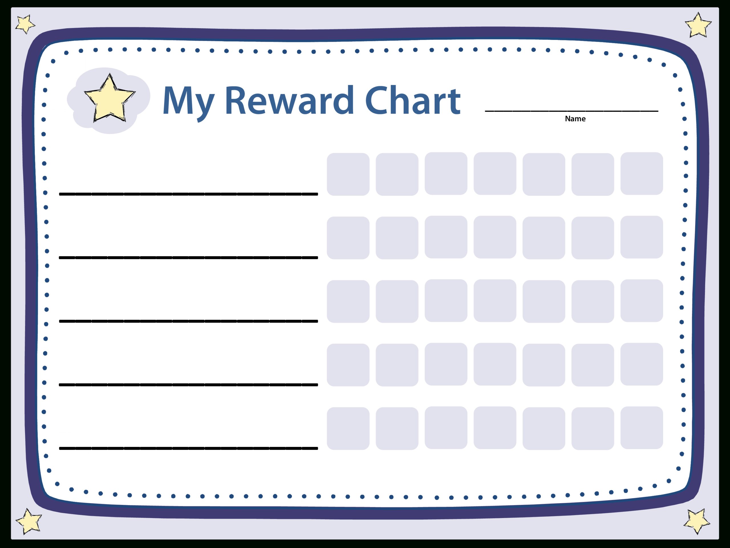 Blank Chart Reward | Templates At Allbusinesstemplates Throughout Blank Reward Chart Template