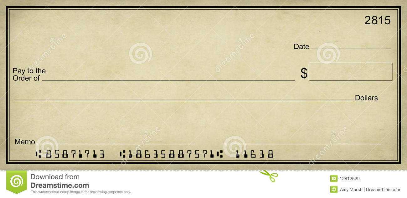 Blank Check Clipart For Blank Cheque Template Download Free