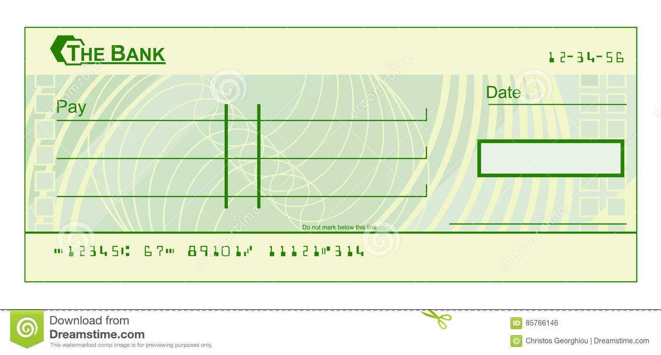 Blank Cheque Stock Vector. Illustration Of Document, Cheque In Blank Cheque Template Download Free