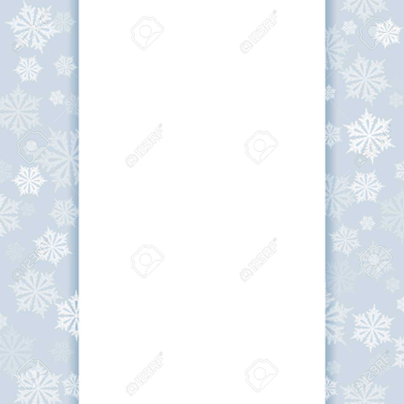 Blank Christmas Card Or A Letter To Santa. A Brochure Template.. Pertaining To Blank Snowflake Template
