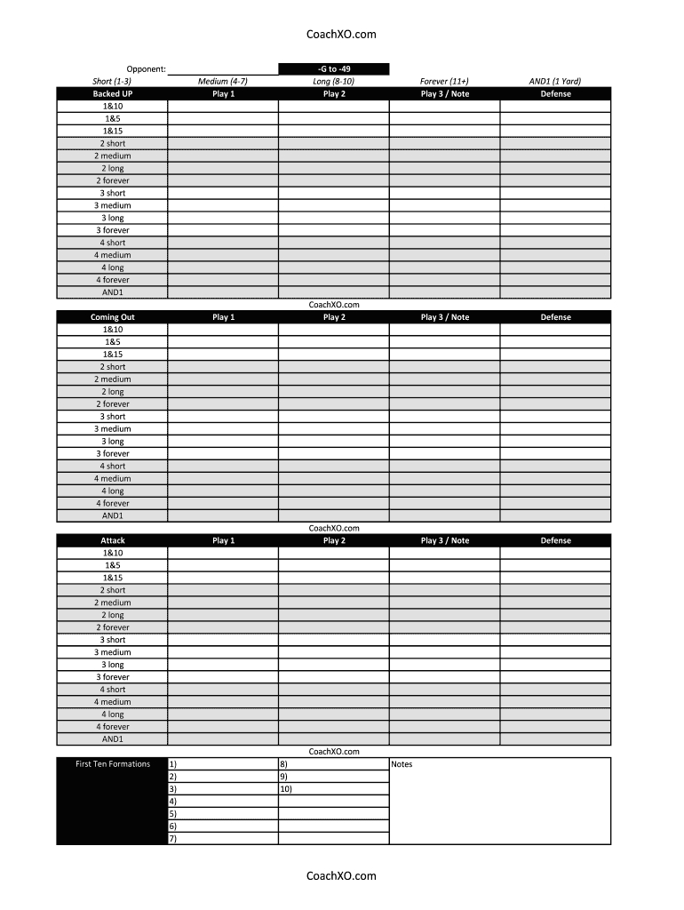 Blank Football Play Sheet Template Excel – Fill Online With Regard To Blank Call Sheet Template