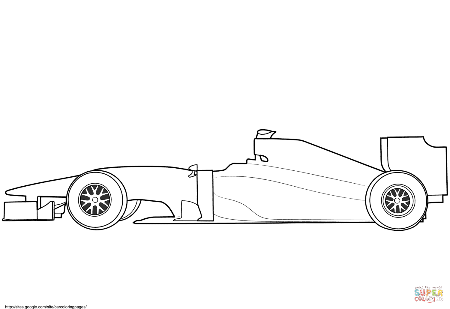 Blank Formula 1 Race Car Coloring Page | Free Printable Regarding Blank Race Car Templates