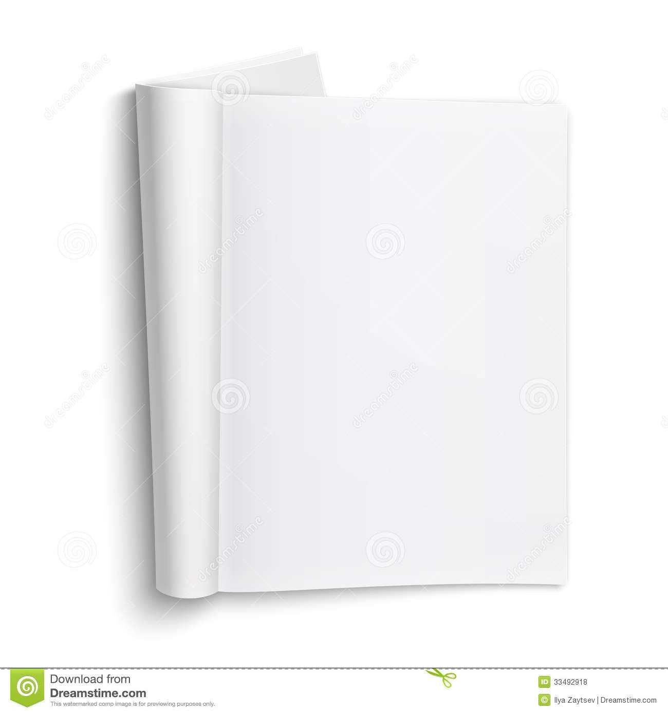 Blank Open Magazine Template With Soft Shadows. Stock Vector With Regard To Blank Magazine Template Psd