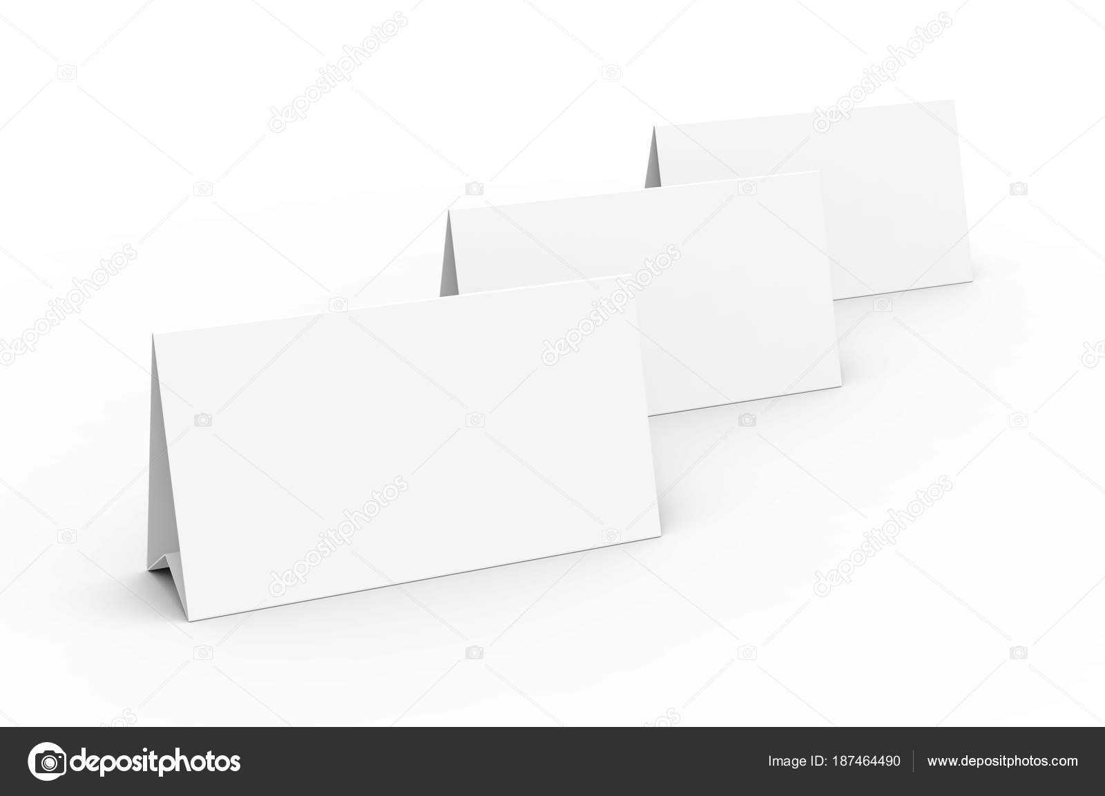 Blank Paper Tent Template White Tent Cards Set Empty Space Throughout Blank Tent Card Template