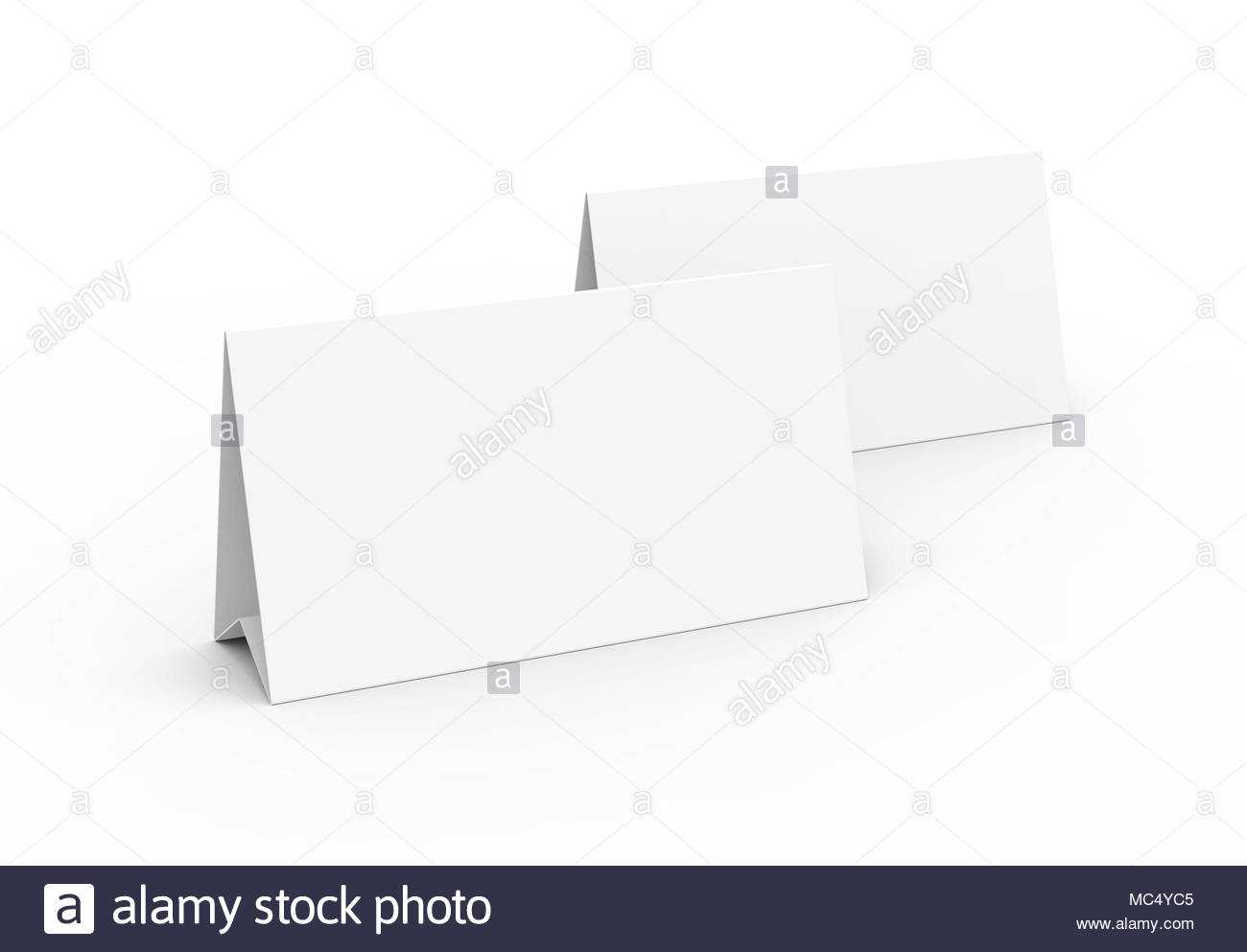 Blank Paper Tent Template, White Tent Cards Set With Empty Inside Blank Tent Card Template
