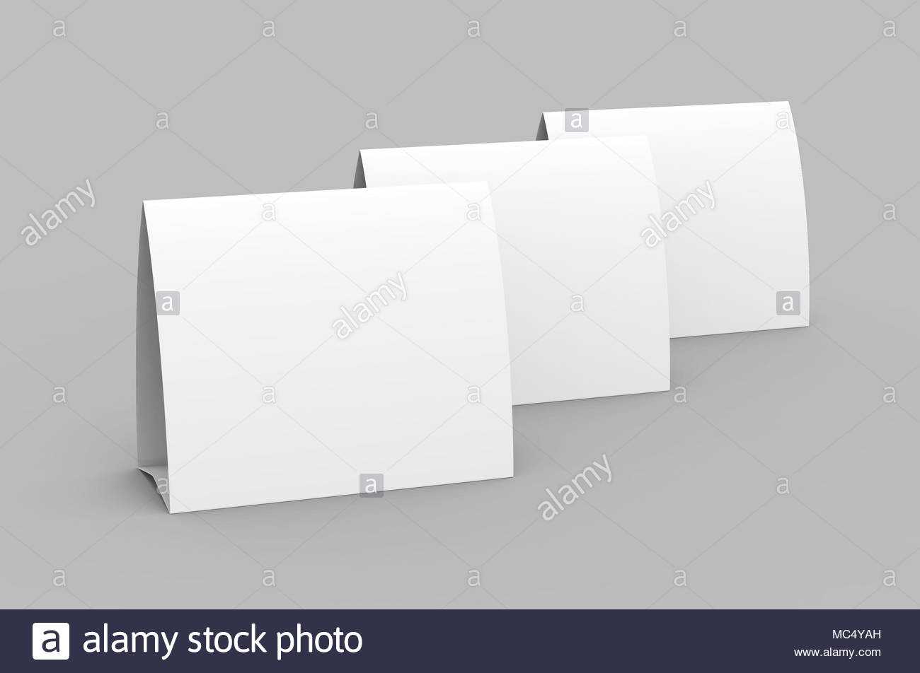 Blank Paper Tent Template, White Tent Cards Set With Empty Within Blank Tent Card Template
